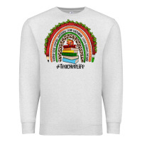 Oatmeal Heather Christmas Teacherlife rainbow Premium Sweatshirt - JahusDesignShop