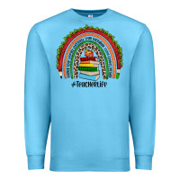 Ocean Blue Christmas Teacherlife rainbow Premium Sweatshirt - JahusDesignShop