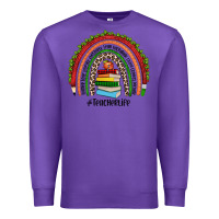 Purple Christmas Teacherlife rainbow Premium Sweatshirt - JahusDesignShop