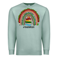 Seafoam Christmas Teacherlife rainbow Premium Sweatshirt - JahusDesignShop