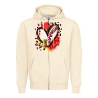 Sandshell fruits and baseball heart Zipper Hoodie - Zillion Design Studio