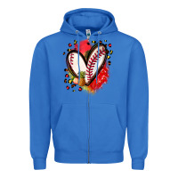 True Royal fruits and baseball heart Zipper Hoodie - Zillion Design Studio