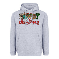 Heather Grey howdy christmas Heavyweight Hoodie - FaDigitalArtStudio
