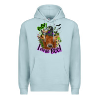 Blue Mist Moo i mean boo Cow Premium Hoodie - NancyCooperArtShop
