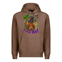Chestnut Moo i mean boo Cow Premium Hoodie - NancyCooperArtShop