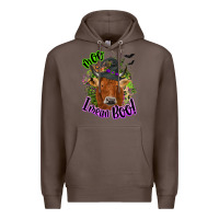 Coffee Moo i mean boo Cow Premium Hoodie - NancyCooperArtShop