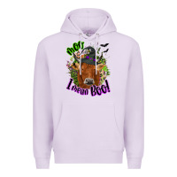 Lilac Moo i mean boo Cow Premium Hoodie - NancyCooperArtShop