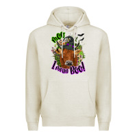 Oatmeal Heather Moo i mean boo Cow Premium Hoodie - NancyCooperArtShop