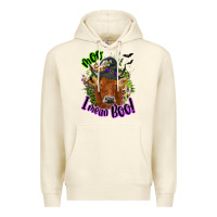 Sandshell Moo i mean boo Cow Premium Hoodie - NancyCooperArtShop