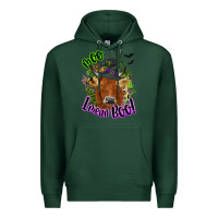 Sports Green Moo i mean boo Cow Premium Hoodie - NancyCooperArtShop