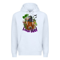 White Moo i mean boo Cow Premium Hoodie - NancyCooperArtShop