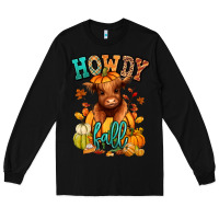 Black Hay there Fall pumpkin heifer Long Sleeve Tee - RanaPortraitStore