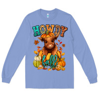 Colony Blue Hay there Fall pumpkin heifer Long Sleeve Tee - RanaPortraitStore