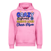 Fuchsia Pink crazy proud always loud cheer mom Urban Hoodie - MaliasSmallBusiness