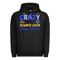 Pigment Black crazy proud always loud cheer mom Urban Hoodie - MaliasSmallBusiness