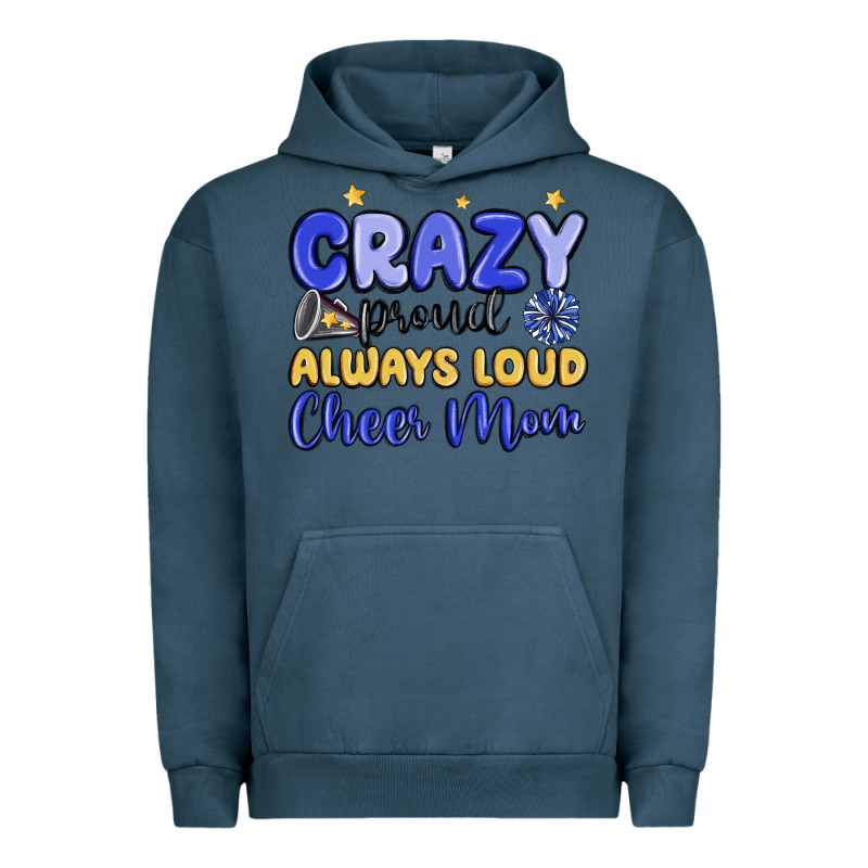 Crazy Proud Always Loud Cheer Mom Urban Hoodie by MaliasSmallBusiness | Teevron