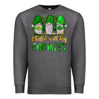Charcoal Heather st patrick s chillin with my gnomies Premium Sweatshirt - JahusDesignShop