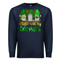 Navy st patrick s chillin with my gnomies Premium Sweatshirt - JahusDesignShop