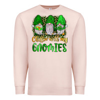 Pale Pink st patrick s chillin with my gnomies Premium Sweatshirt - JahusDesignShop