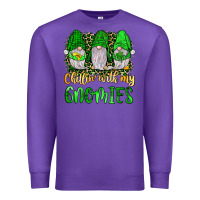 Purple st patrick s chillin with my gnomies Premium Sweatshirt - JahusDesignShop