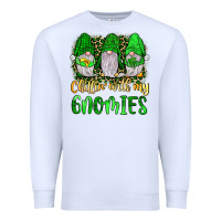 White st patrick s chillin with my gnomies Premium Sweatshirt - JahusDesignShop