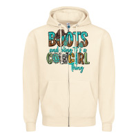 Sandshell boots and bling its a cowgirl thing Zipper Hoodie - texasbilliewilder