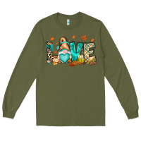 Army Green But i think i love Fall most of all gnome Long Sleeve Tee - RanaPortraitStore