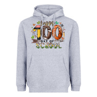 Heather Grey happy 100 americana football basketball day of sch Heavyweight Hoodie - RacoonDesign