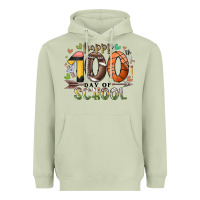 Matcha happy 100 americana football basketball day of sch Heavyweight Hoodie - RacoonDesign