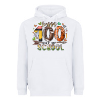 White happy 100 americana football basketball day of sch Heavyweight Hoodie - RacoonDesign