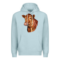 Blue Mist red angus cattle cow Premium Hoodie - LillyAllenDesigns