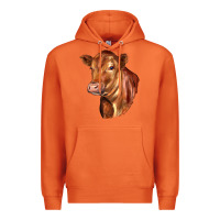 Carrot red angus cattle cow Premium Hoodie - LillyAllenDesigns