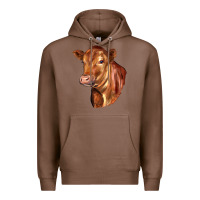 Chestnut red angus cattle cow Premium Hoodie - LillyAllenDesigns
