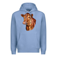 Colony Blue red angus cattle cow Premium Hoodie - LillyAllenDesigns