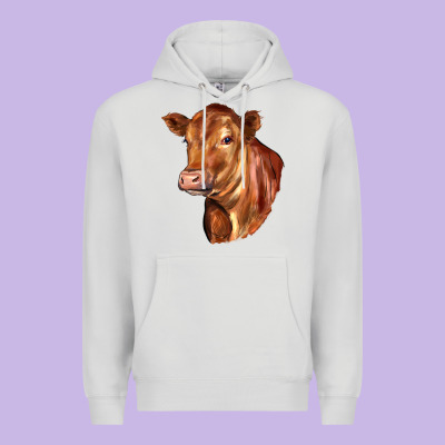 Red Angus Cattle Cow Premium Hoodie Designed By Lillyallendesigns