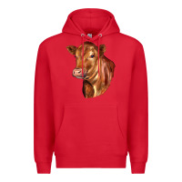 Red red angus cattle cow Premium Hoodie - LillyAllenDesigns