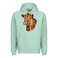 Seafoam red angus cattle cow Premium Hoodie - LillyAllenDesigns