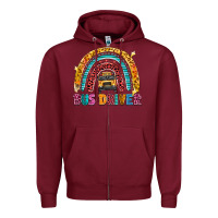 Burgundy bus driver Zipper Hoodie - texasbilliewilder