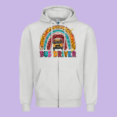 Bus Driver Zipper Hoodie Designed By Texasbilliewilder