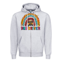 Heather Grey bus driver Zipper Hoodie - texasbilliewilder