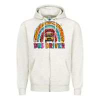 Oatmeal Heather bus driver Zipper Hoodie - texasbilliewilder