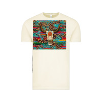 Vintage Arctic western serape leopard bull skull turquoise Vintage Tee - Artiststas