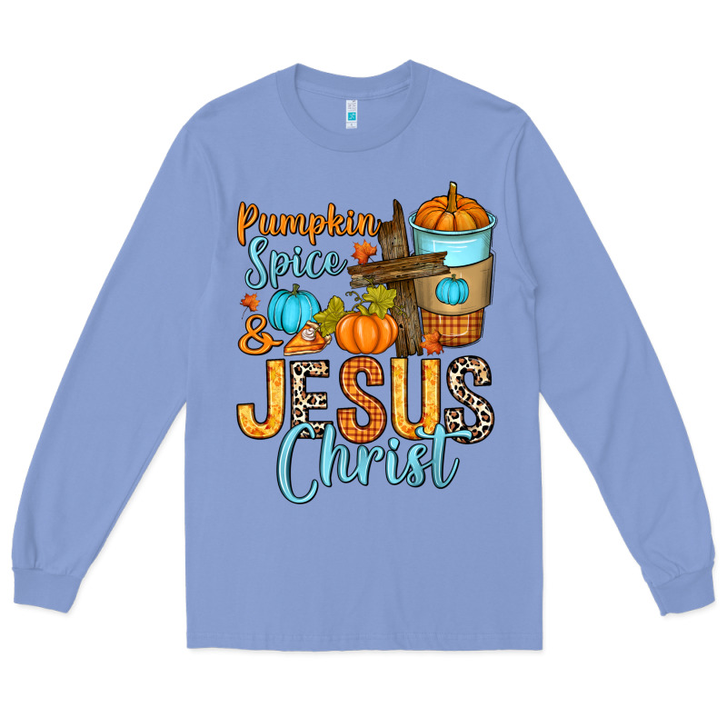 Pumpkin Spice And Jesus Christ Long Sleeve Tee by RanaPortraitStore | Teevron