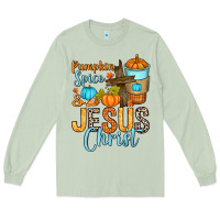 Matcha Pumpkin spice and Jesus Christ Long Sleeve Tee - RanaPortraitStore