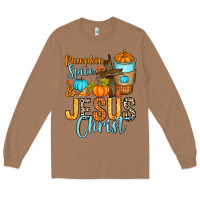 Toasted Coconut Pumpkin spice and Jesus Christ Long Sleeve Tee - RanaPortraitStore