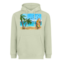 Matcha beach background Heavyweight Hoodie - HRA Design Shop