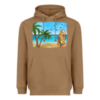 Toasted Coconut beach background Heavyweight Hoodie - HRA Design Shop