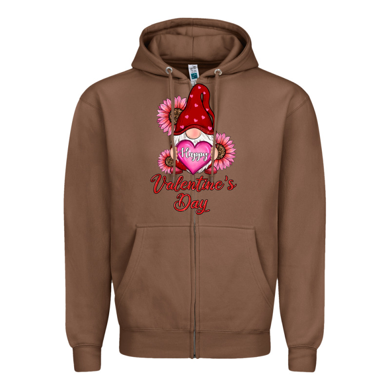 Happy Valentine's Day Gnomes With Sunflower Zipper Hoodie by RanaPortraitStore | Teevron