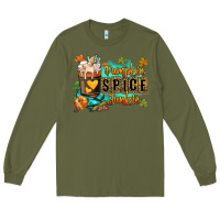 Army Green Pumpkin spice junkie Long Sleeve Tee - RanaPortraitStore