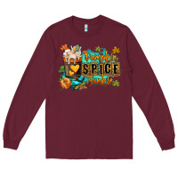 Burgundy Pumpkin spice junkie Long Sleeve Tee - RanaPortraitStore